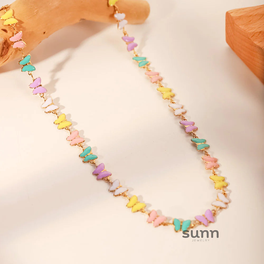 Alizae Enamel Butterfly Jewelry Set