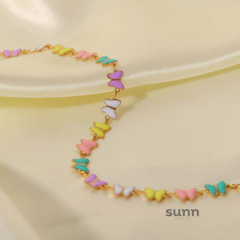Alizae Enamel Butterfly Jewelry Set