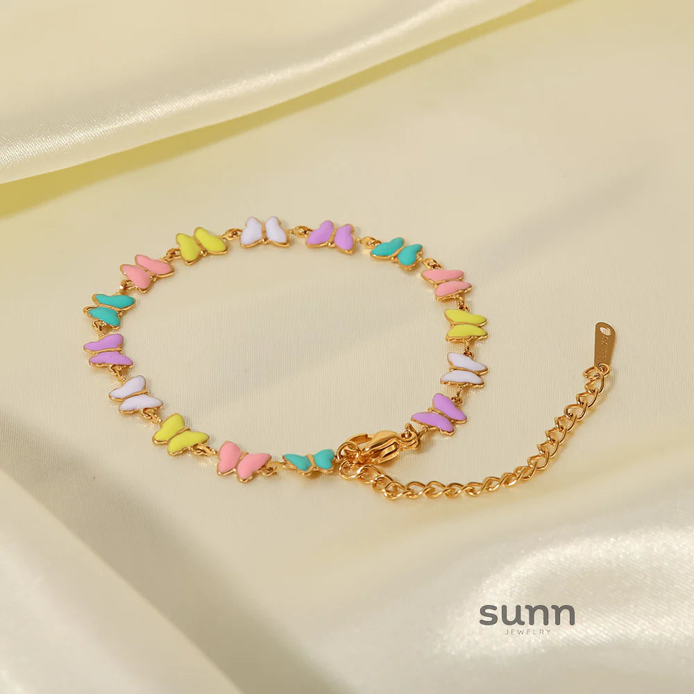Alizae Enamel Butterfly Jewelry Set