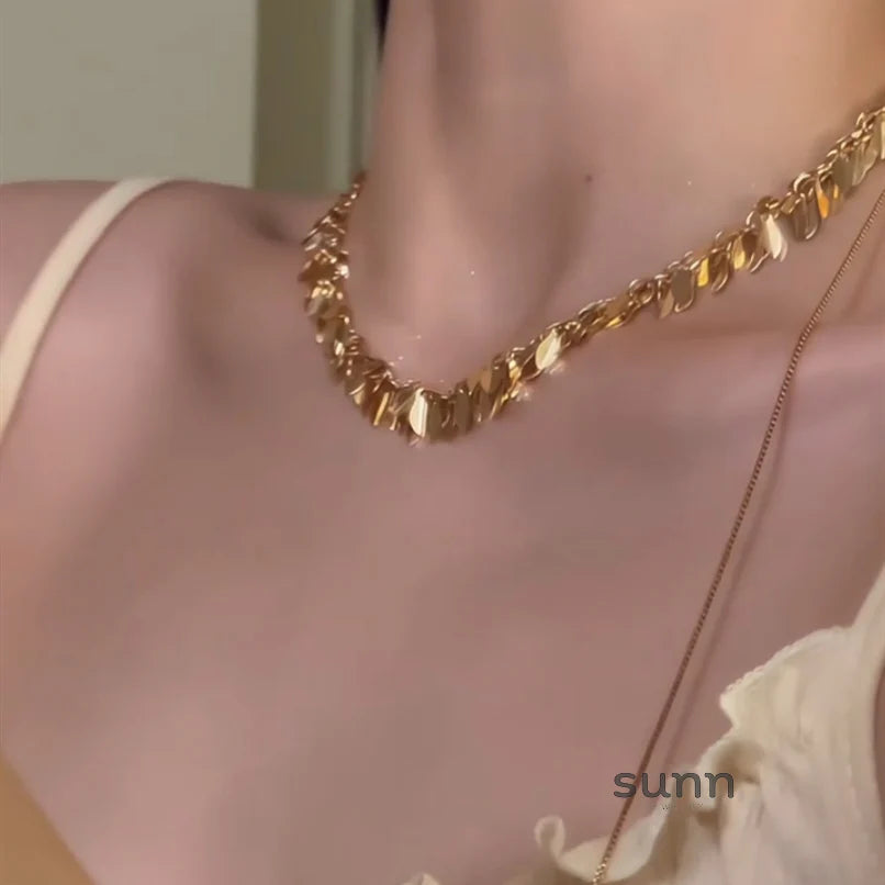 Alizae Golden Wheat Pendant Necklace