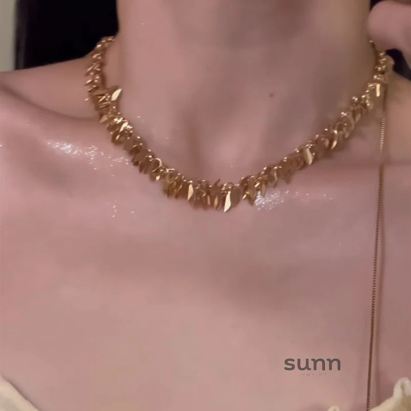 Alizae Golden Wheat Pendant Necklace