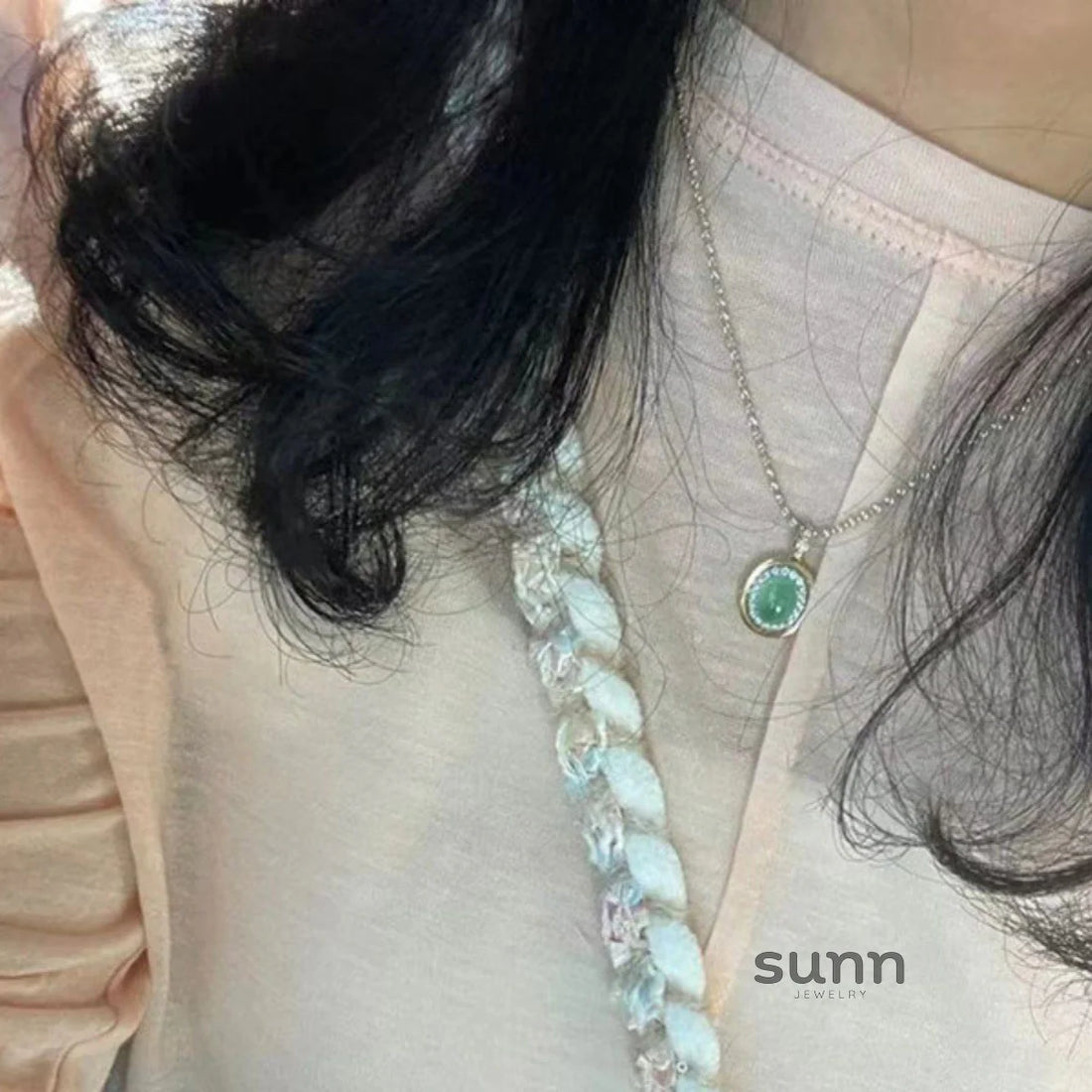 Alli Starry Cabochon Necklace