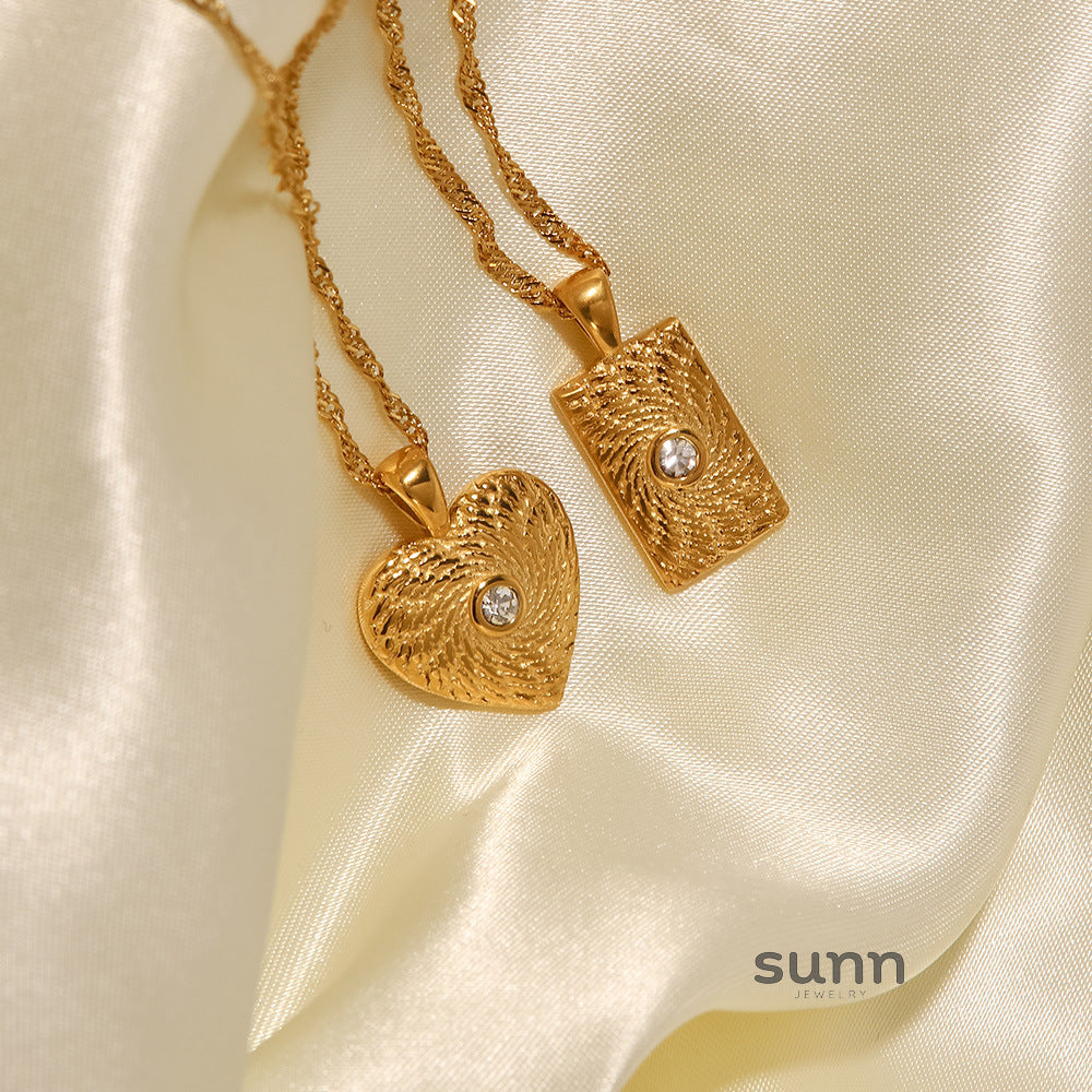Alli Zircon Heart Pendant Necklace [D7PR6O1P]