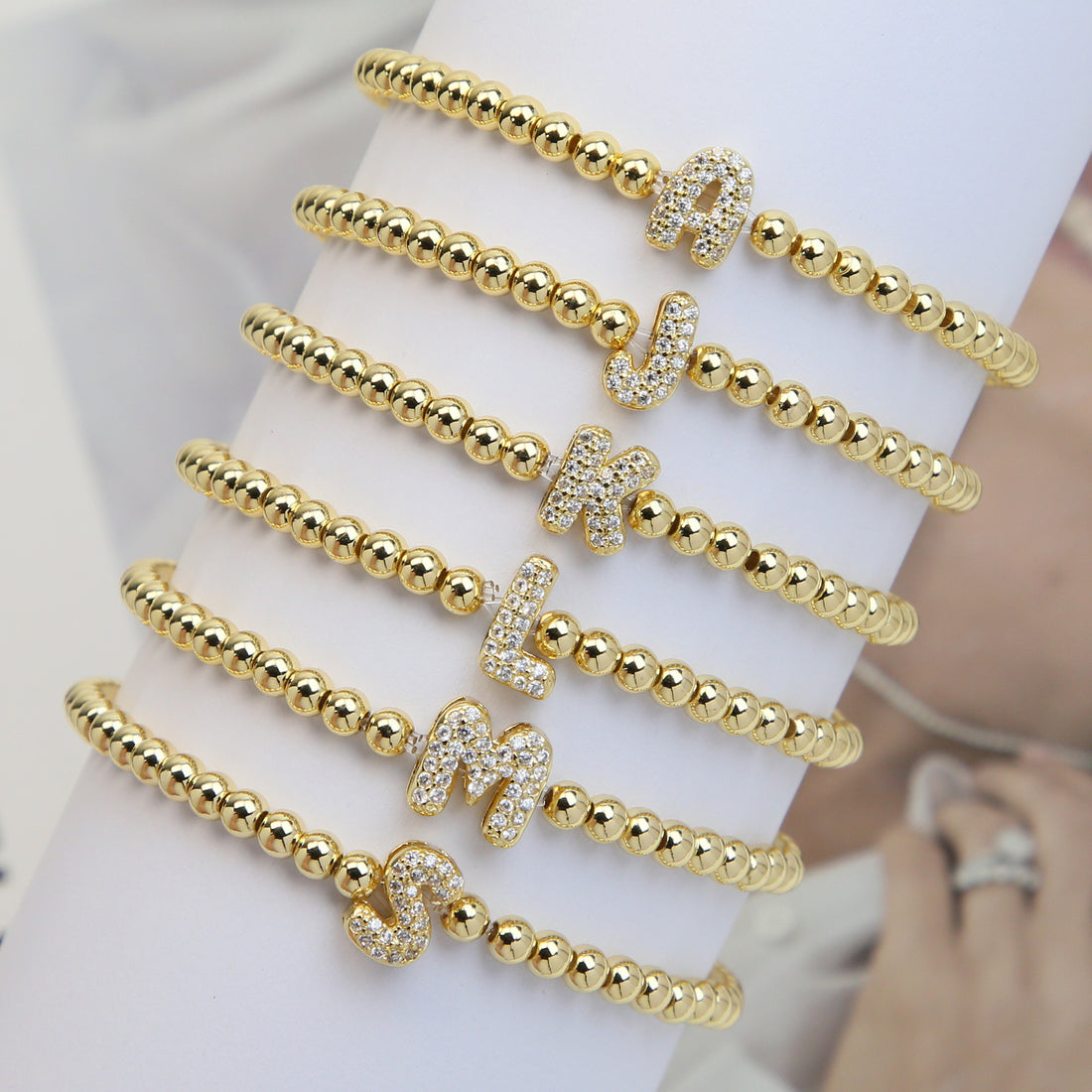 Aloni Bubble Letter Bracelet [616HF11F]