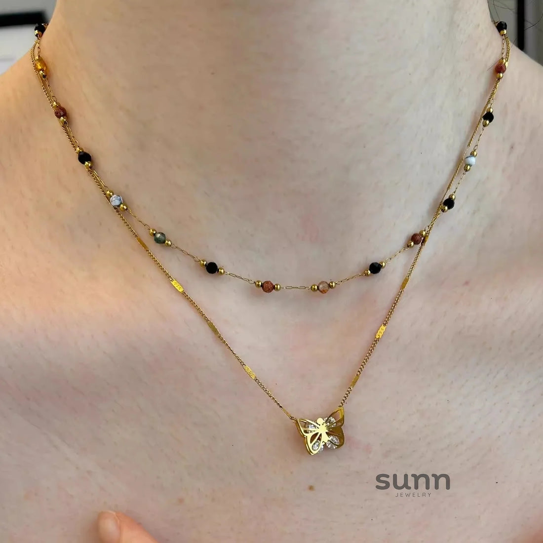 Alta Beaded Star Necklace