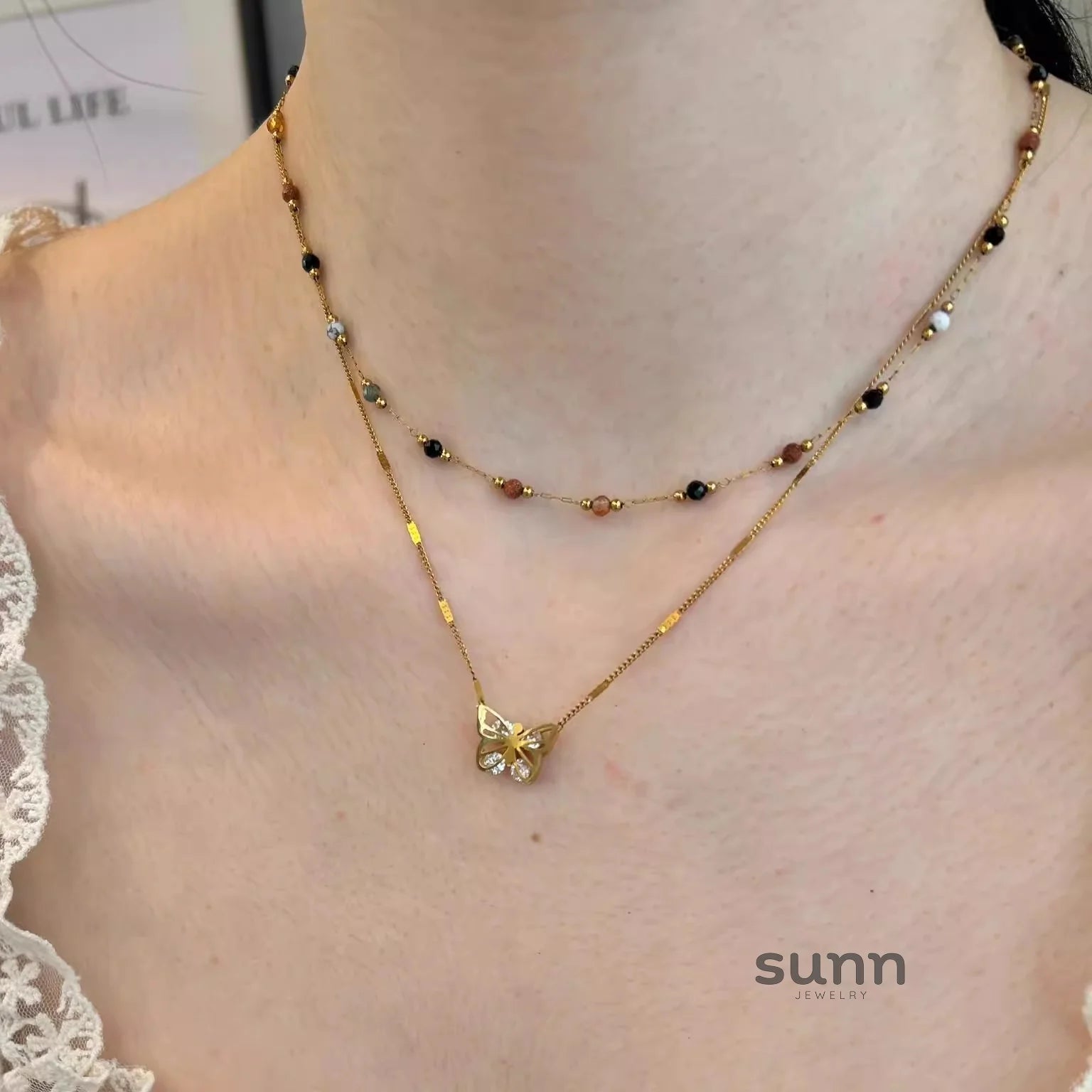 Alta Beaded Star Necklace
