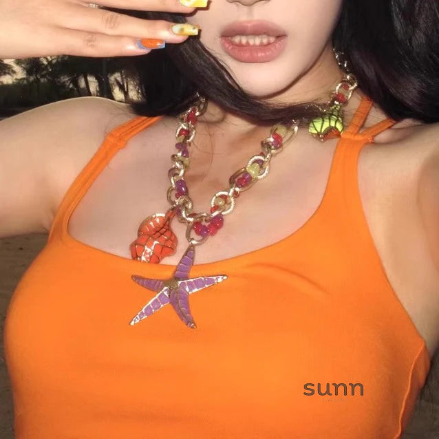 Althea Iridescent Starfish Necklace
