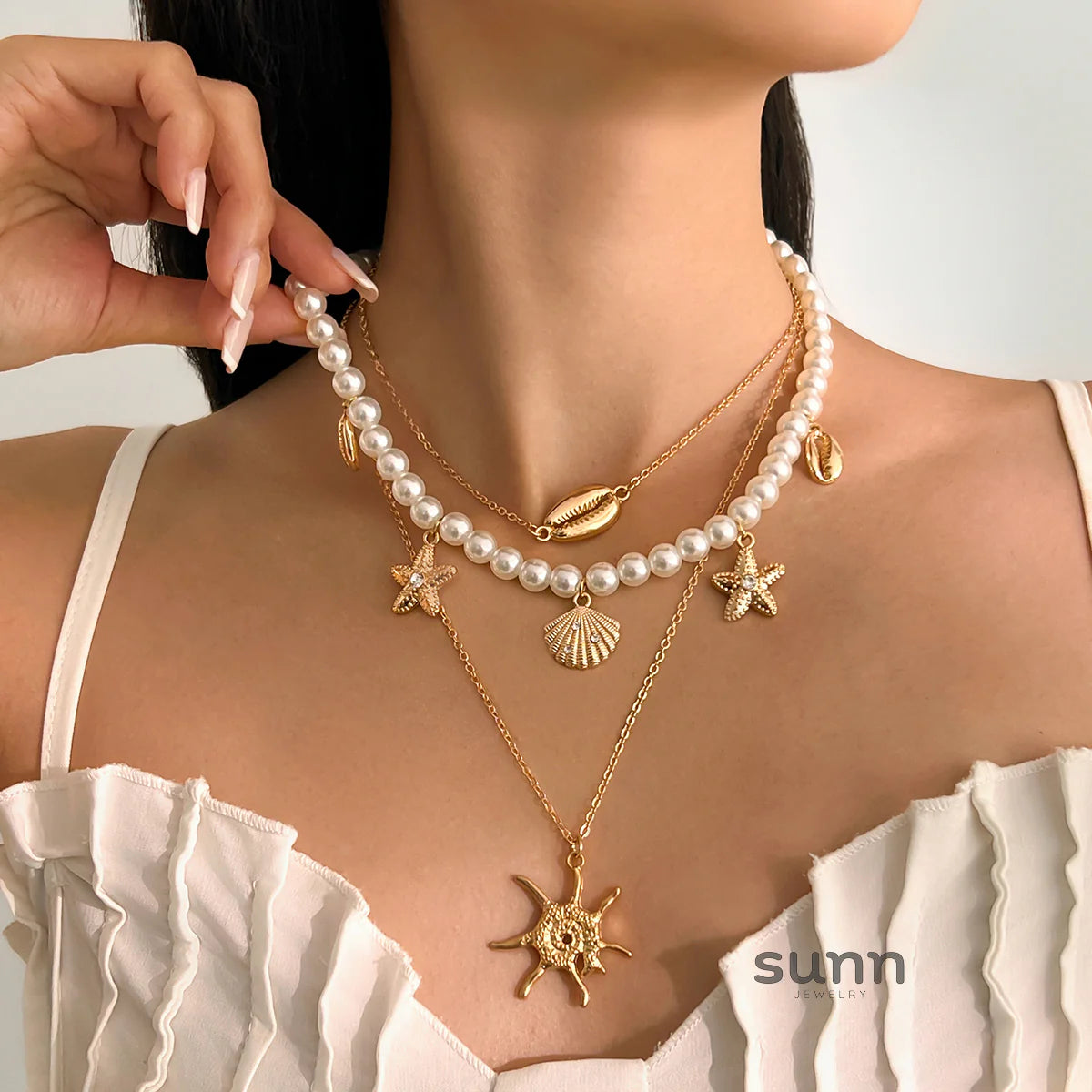 Althea Layered Ocean Necklace Set