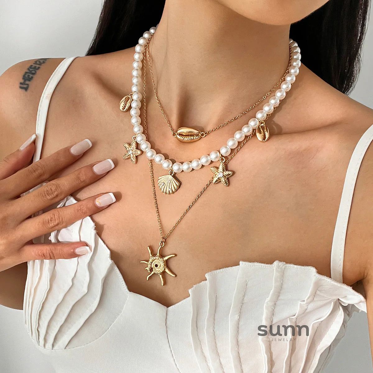Althea Layered Ocean Necklace Set
