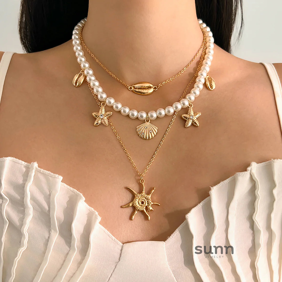 Althea Layered Ocean Necklace Set