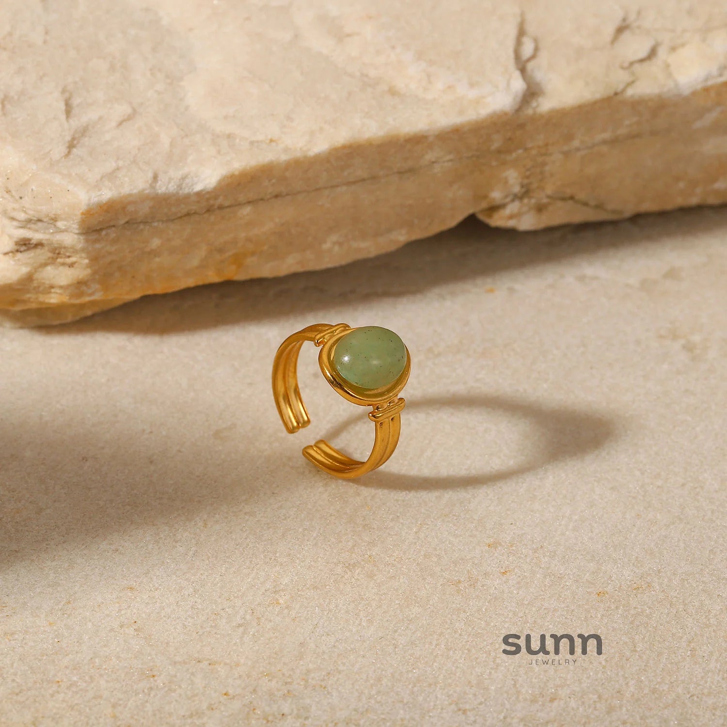 Aly Green Zircon Ring