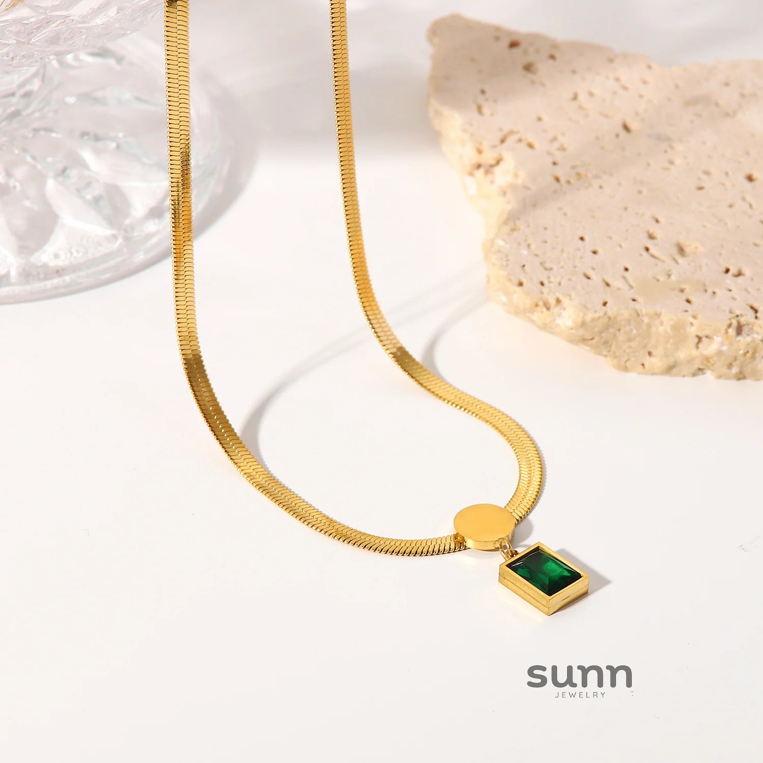 Aly Green Zircon Ring