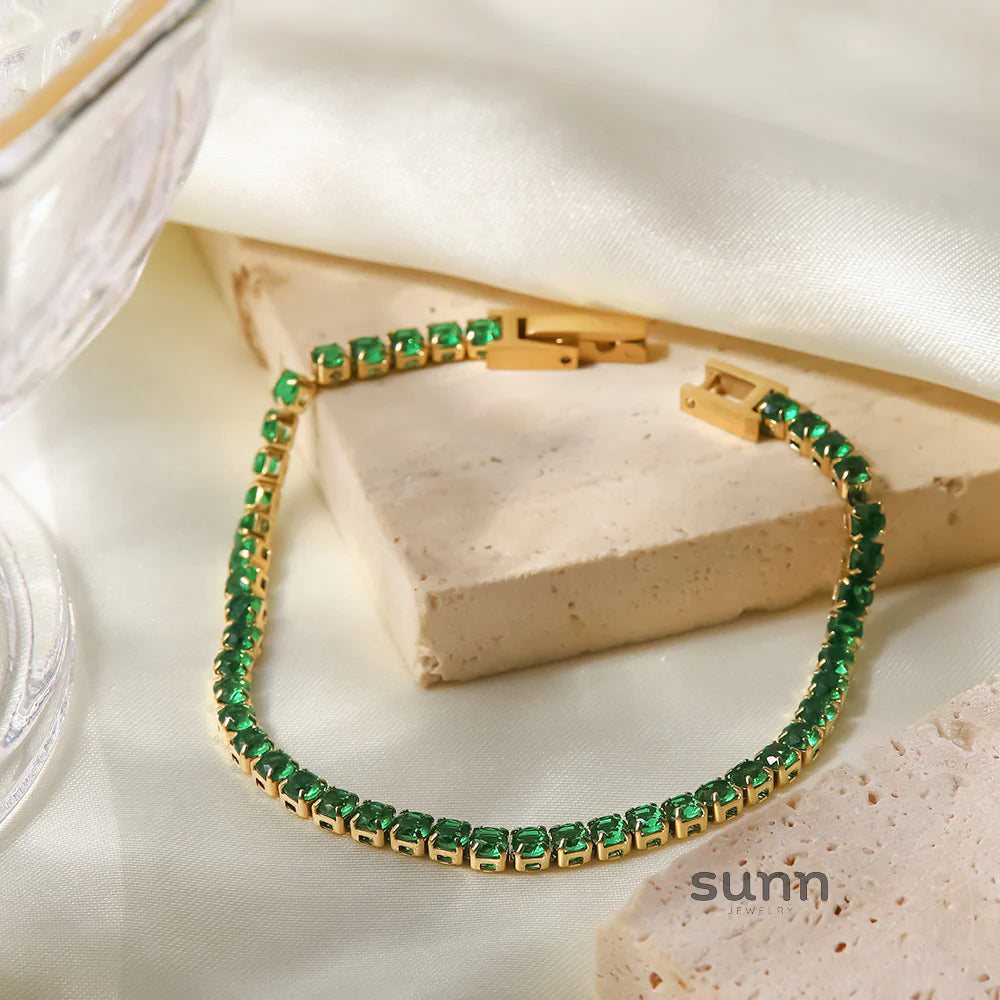 Aly Green Zircon Ring