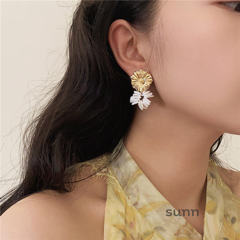 Aly Romantic Shell Drop Earrings [IJPD86ZS]