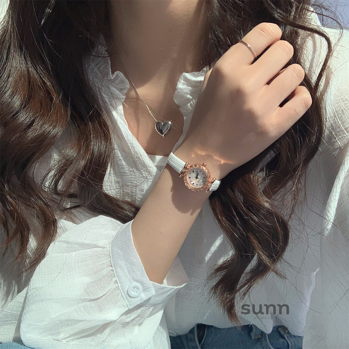 Alyanna Crystal Dainty Watch [X3WAS5NR]