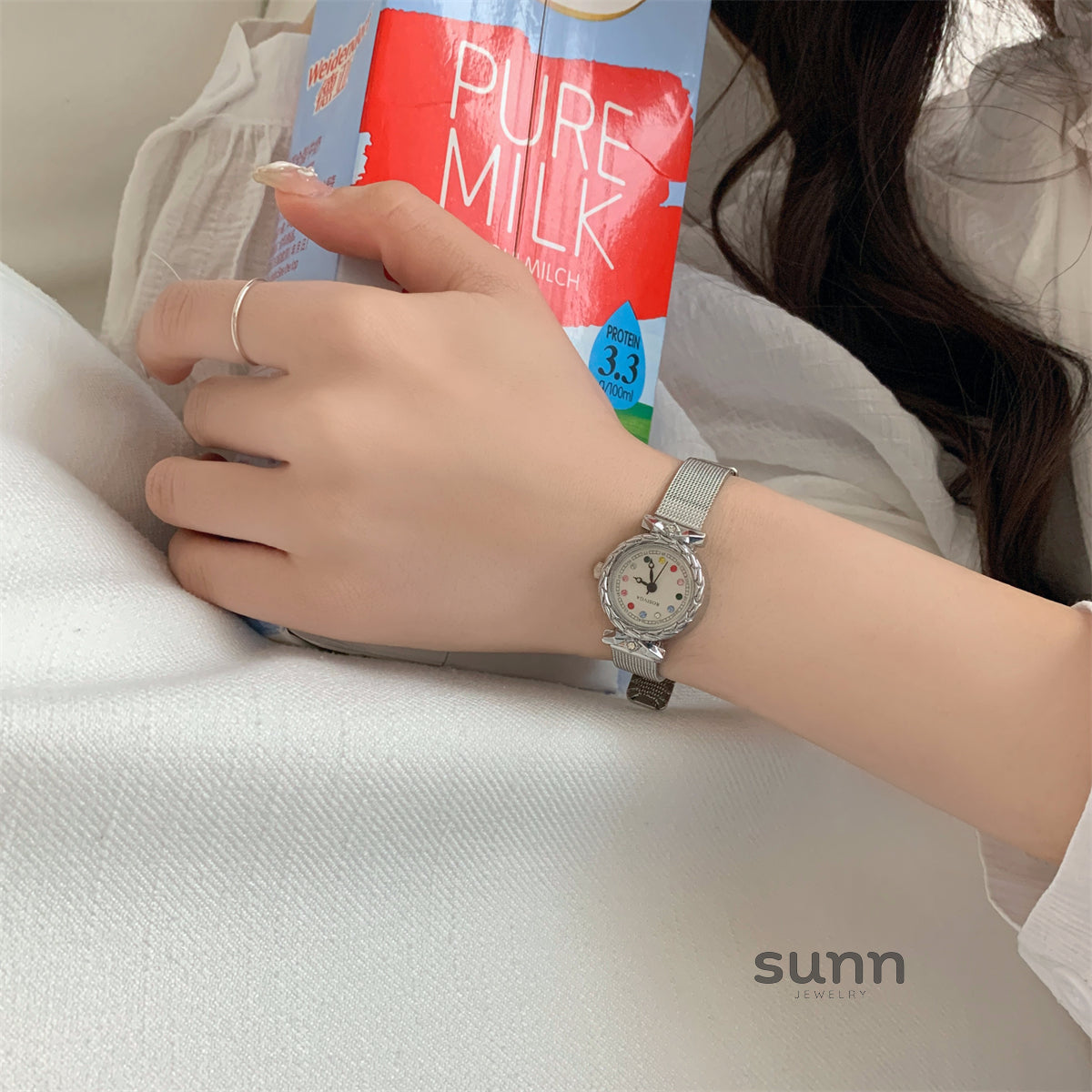 Alyanna Crystal Dainty Watch [PDML4M6Q]