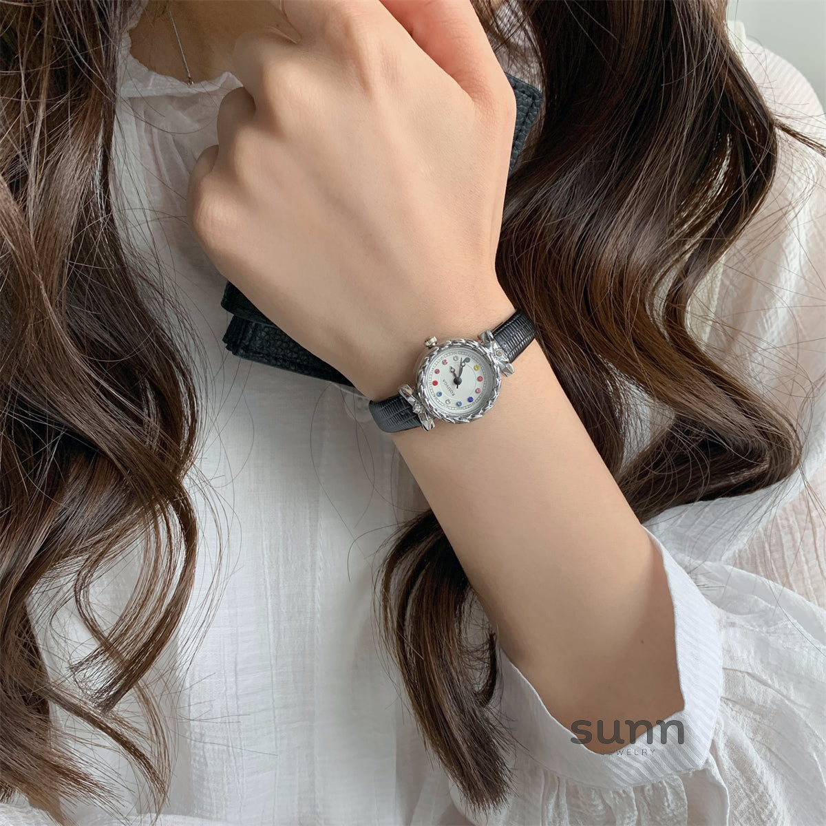 Alyanna Crystal Dainty Watch [45R3478T]