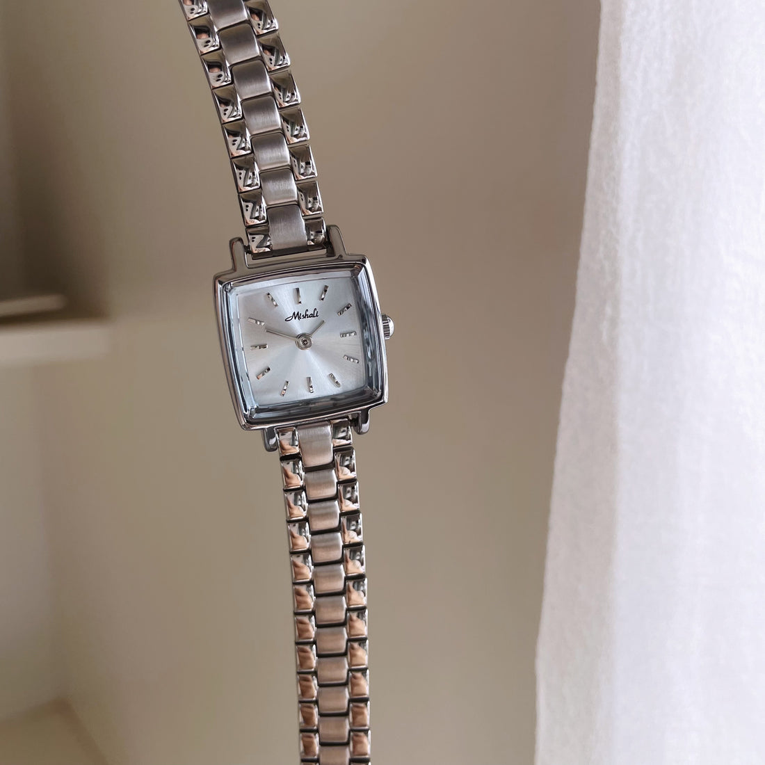 Alysa Ice Blue Square Watch [RHL7XO0B]
