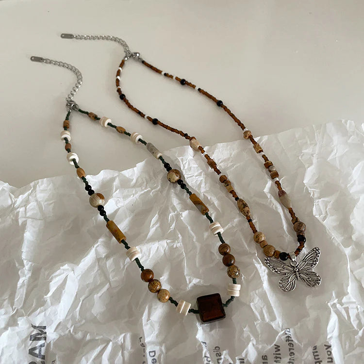 Alysha Butterfly Beaded Necklace