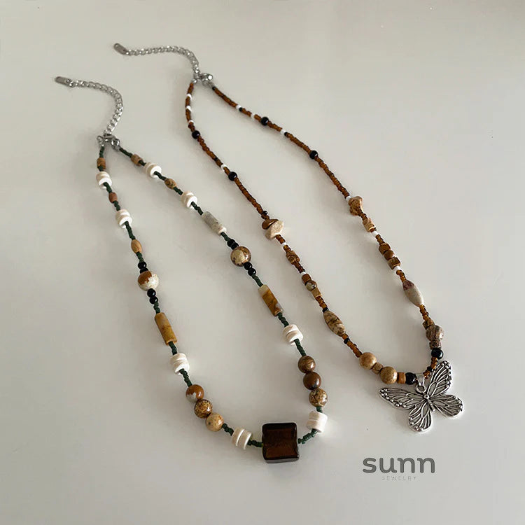 Alysha Butterfly Beaded Necklace