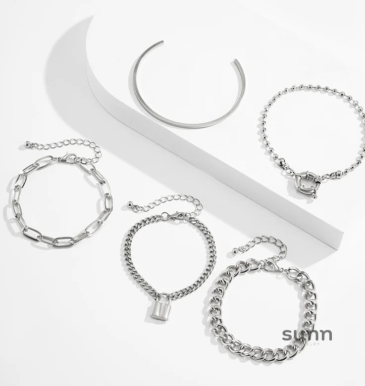 Alyson Cross Lock Bracelet Set