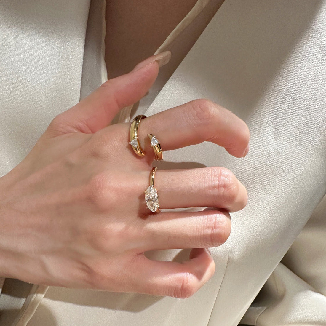 Alyssandra Marquise Stackable Ring [304B8MT1]