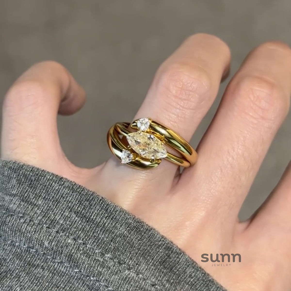 Alyssandra Marquise Stackable Ring [IJRRUE52]