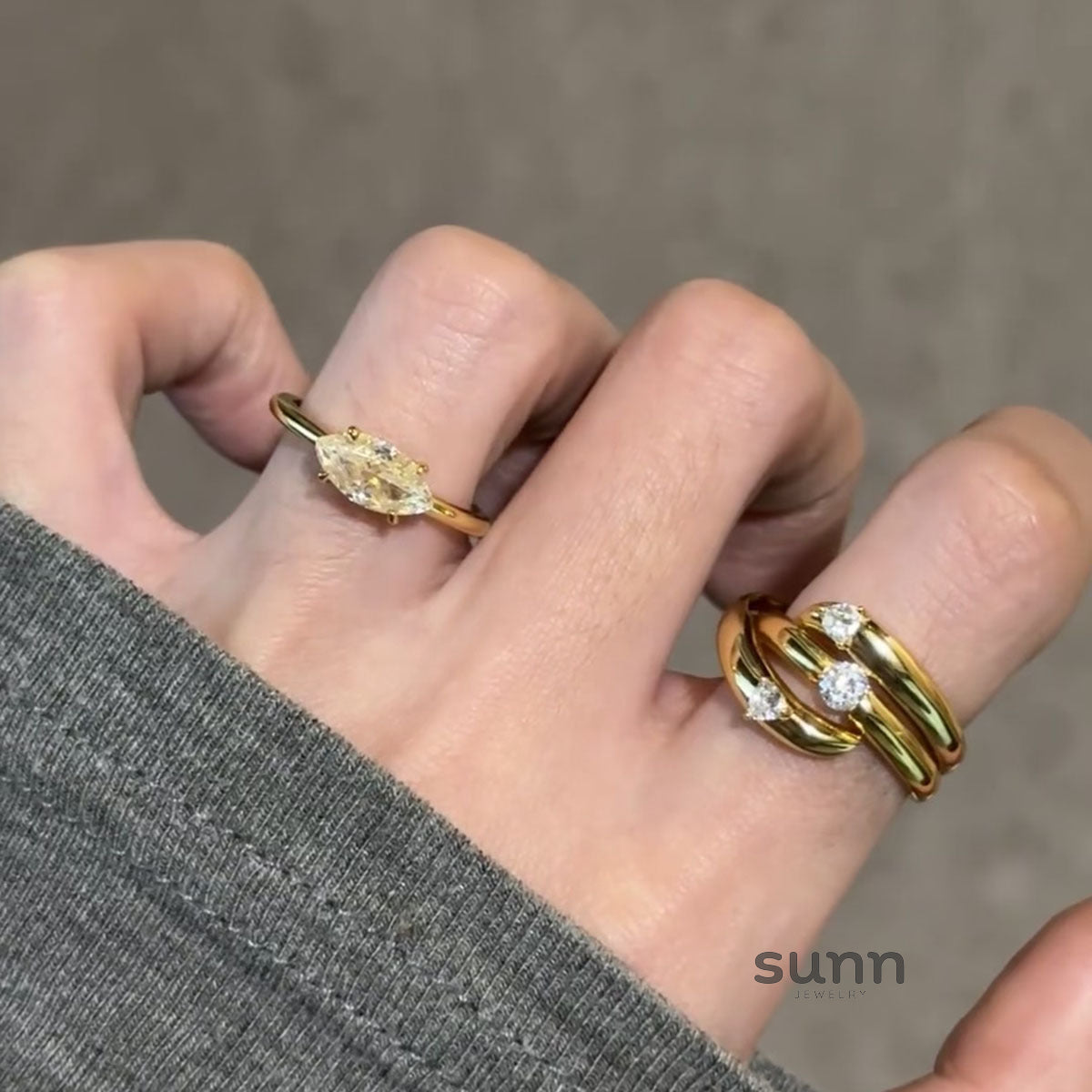 Alyssandra Marquise Stackable Ring [DIW3469A]