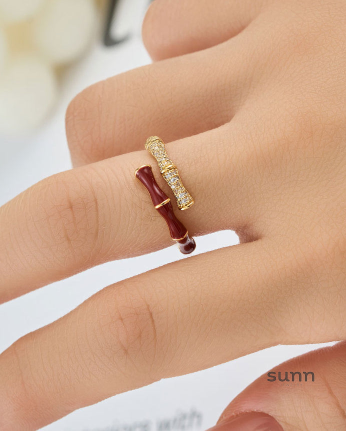 Alyssia Ancara Red Bamboo Ring [R96X65WH]