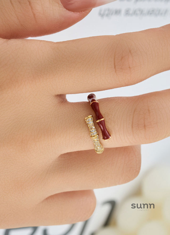 Alyssia Ancara Red Bamboo Ring [CRXTRNS1]