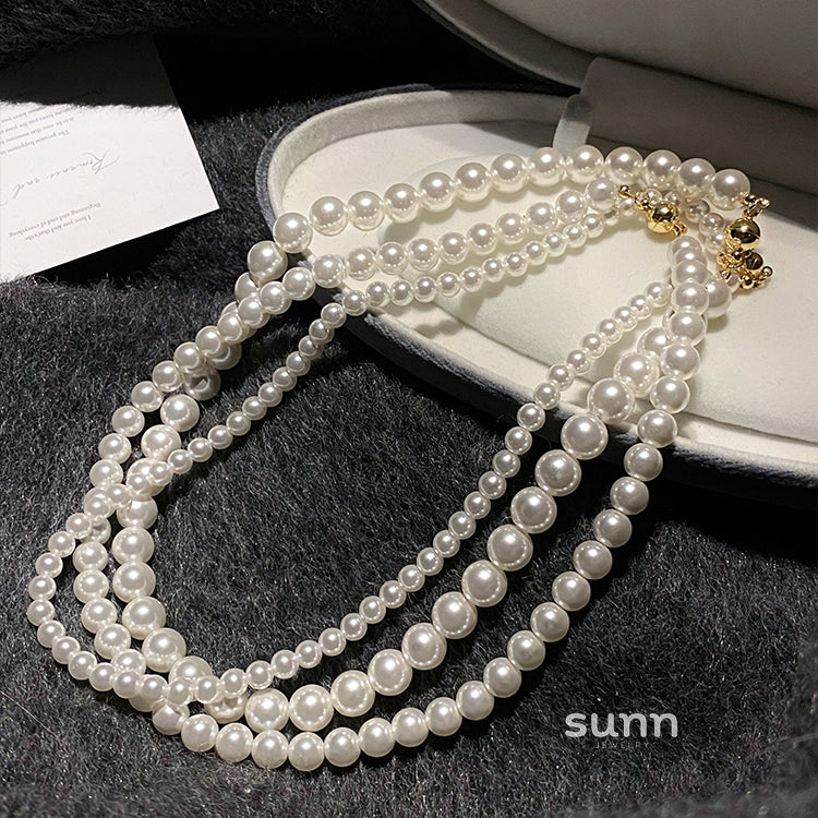 Alyza Layered Pearl Necklace [X0VDAWSJ]