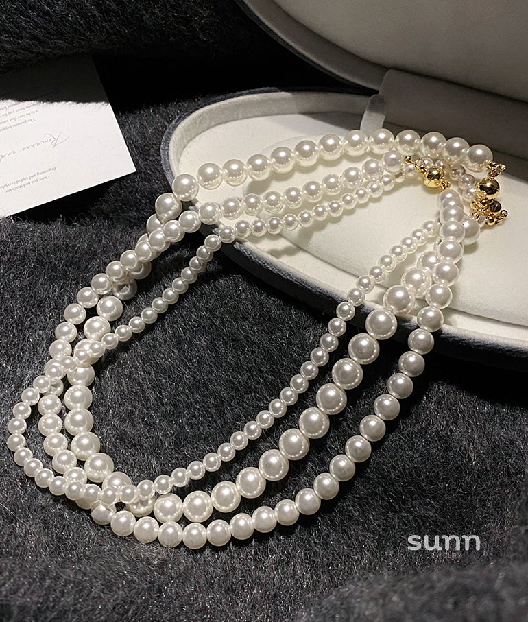 Alyza Layered Pearl Necklace [QRTNSGRT]