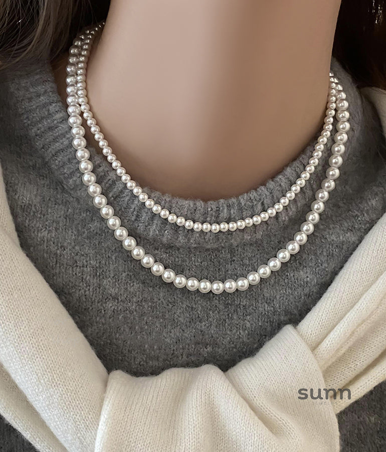 Alyza Layered Pearl Necklace [5S6JV572]