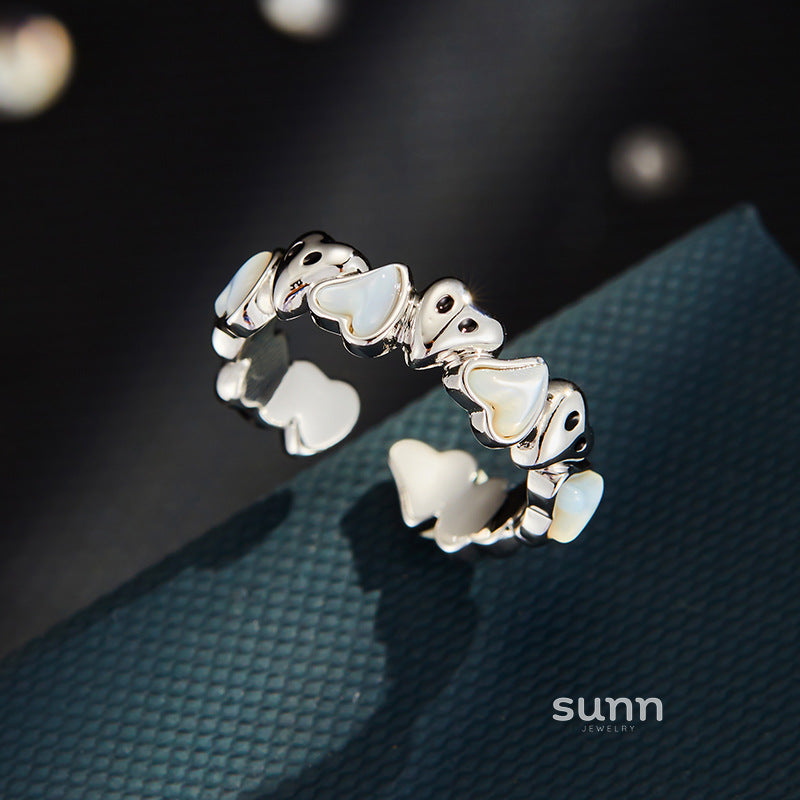 Amada Heart Shell Open Ring [ZA71R9Q7]