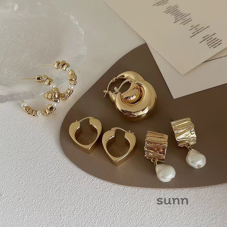 Amada Irregular Metal Earrings