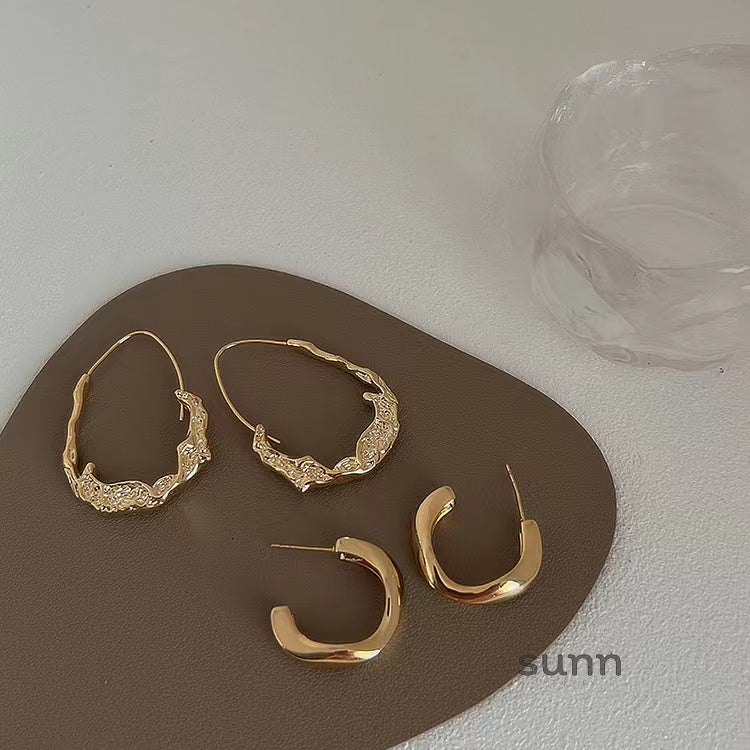 Amada Irregular Metal Earrings
