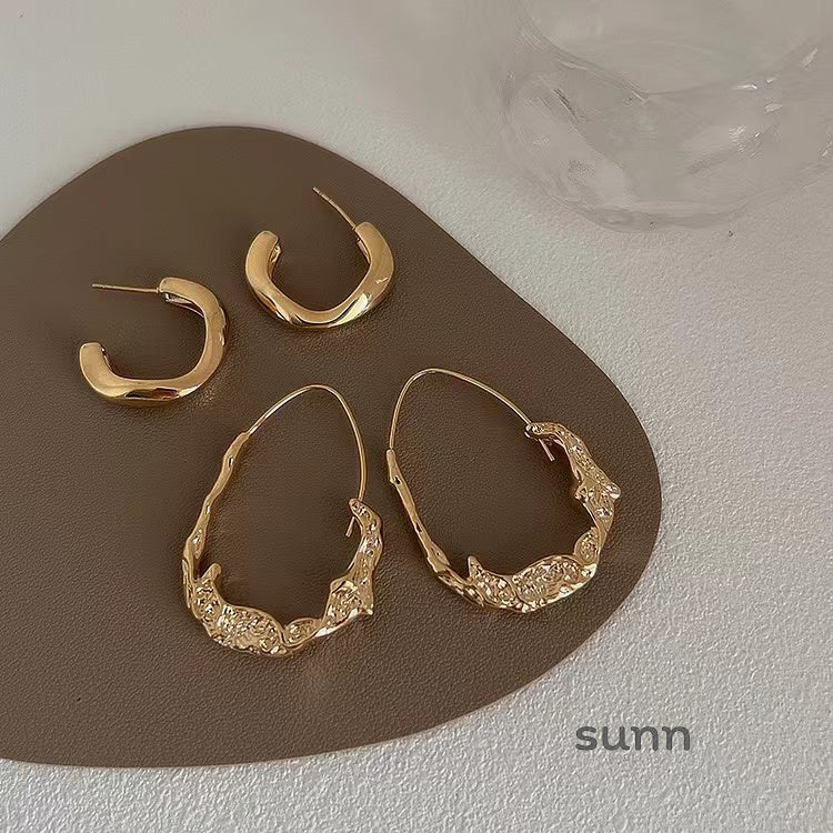 Amada Irregular Metal Earrings