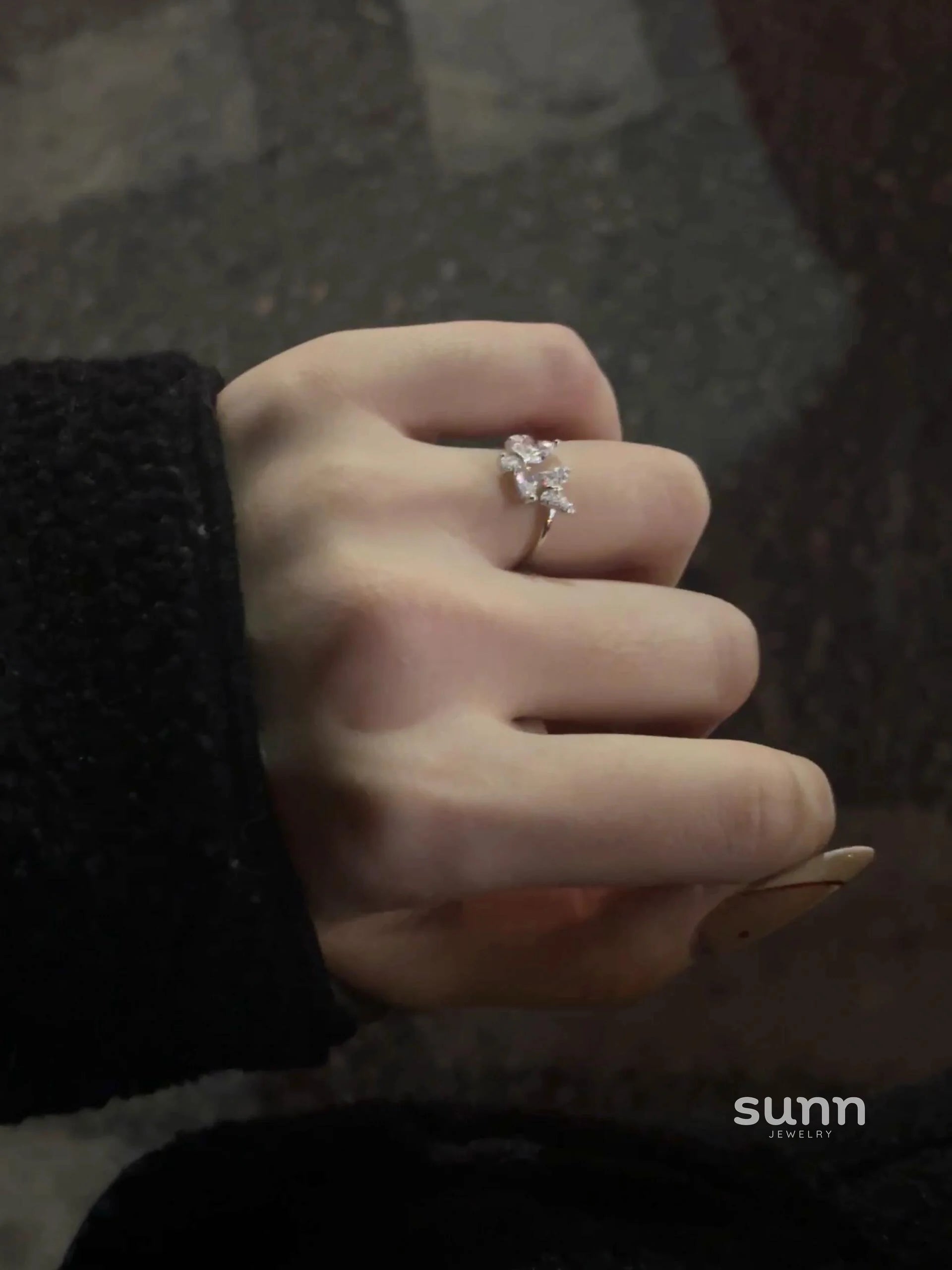 Amaia Butterfly Open Ring
