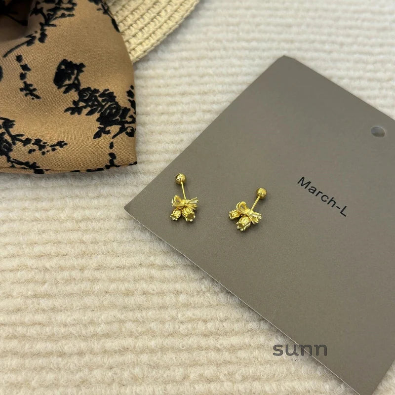 Amaira Bow Lily Stud Earrings