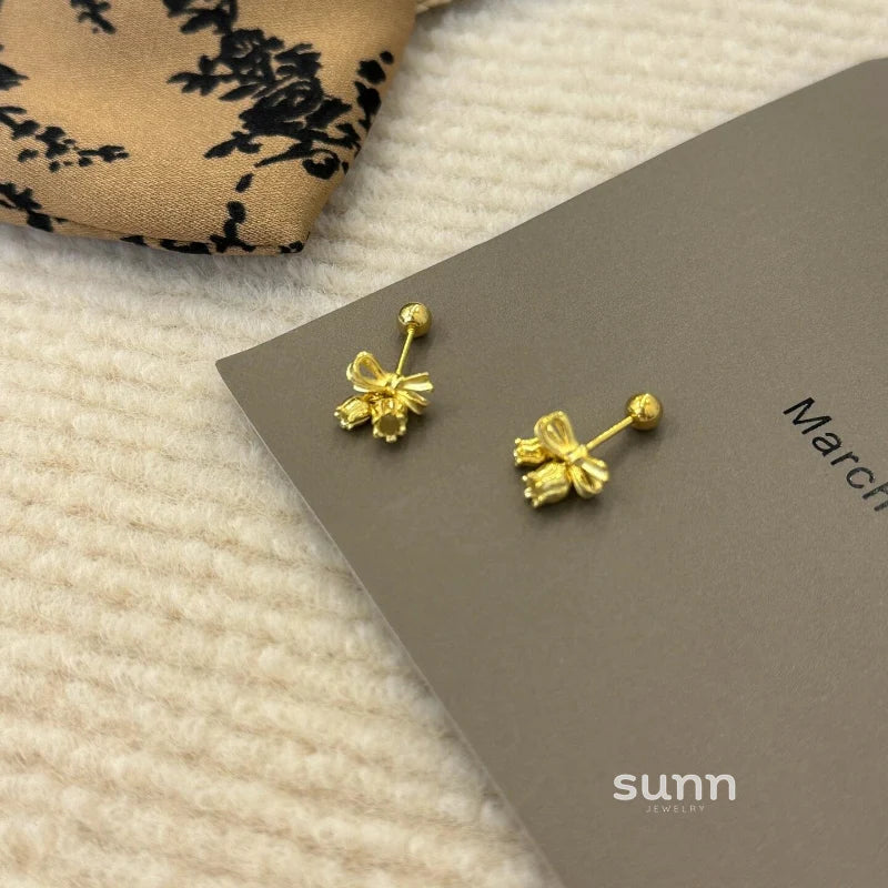 Amaira Bow Lily Stud Earrings