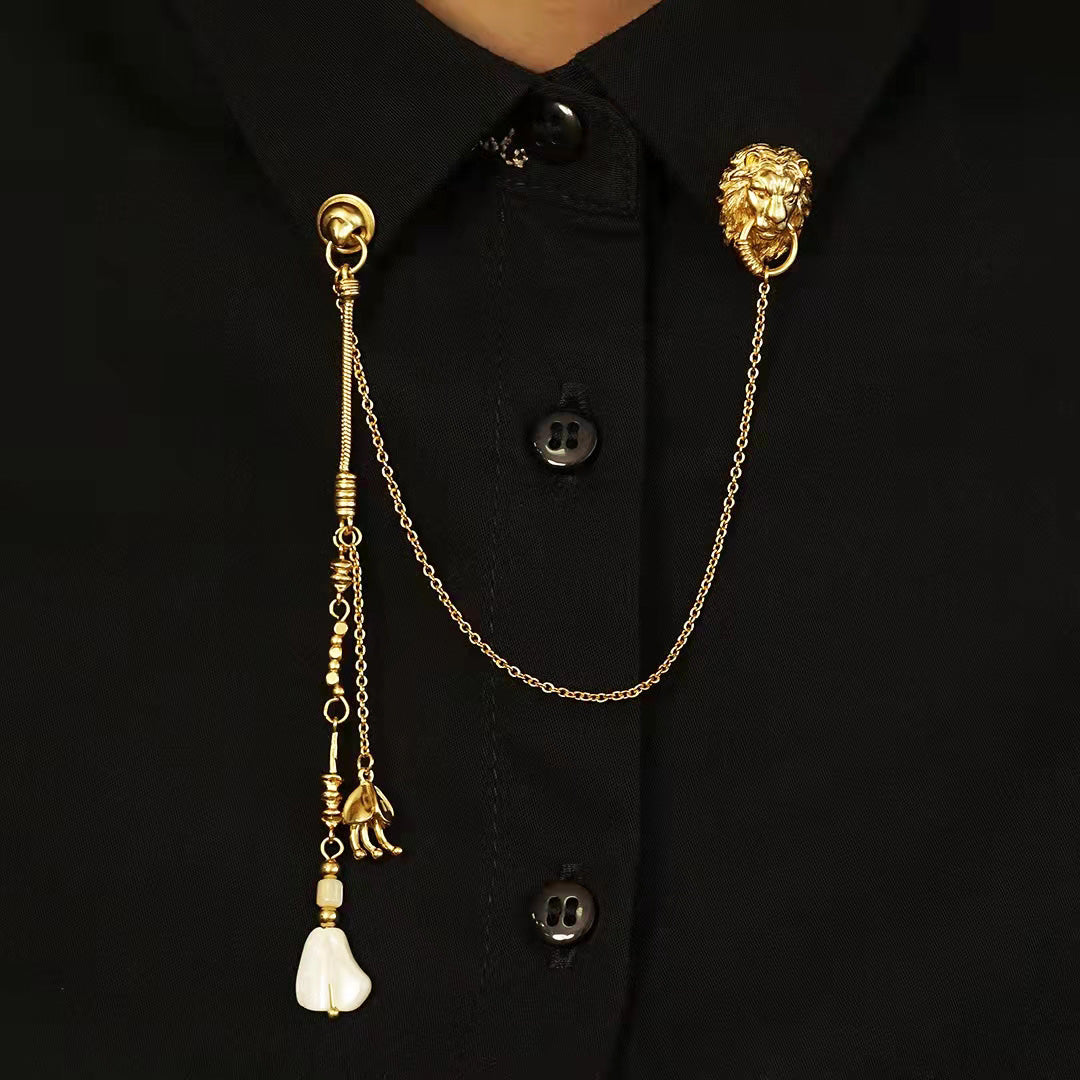 Amaiyah Medusa Tassel Brooch