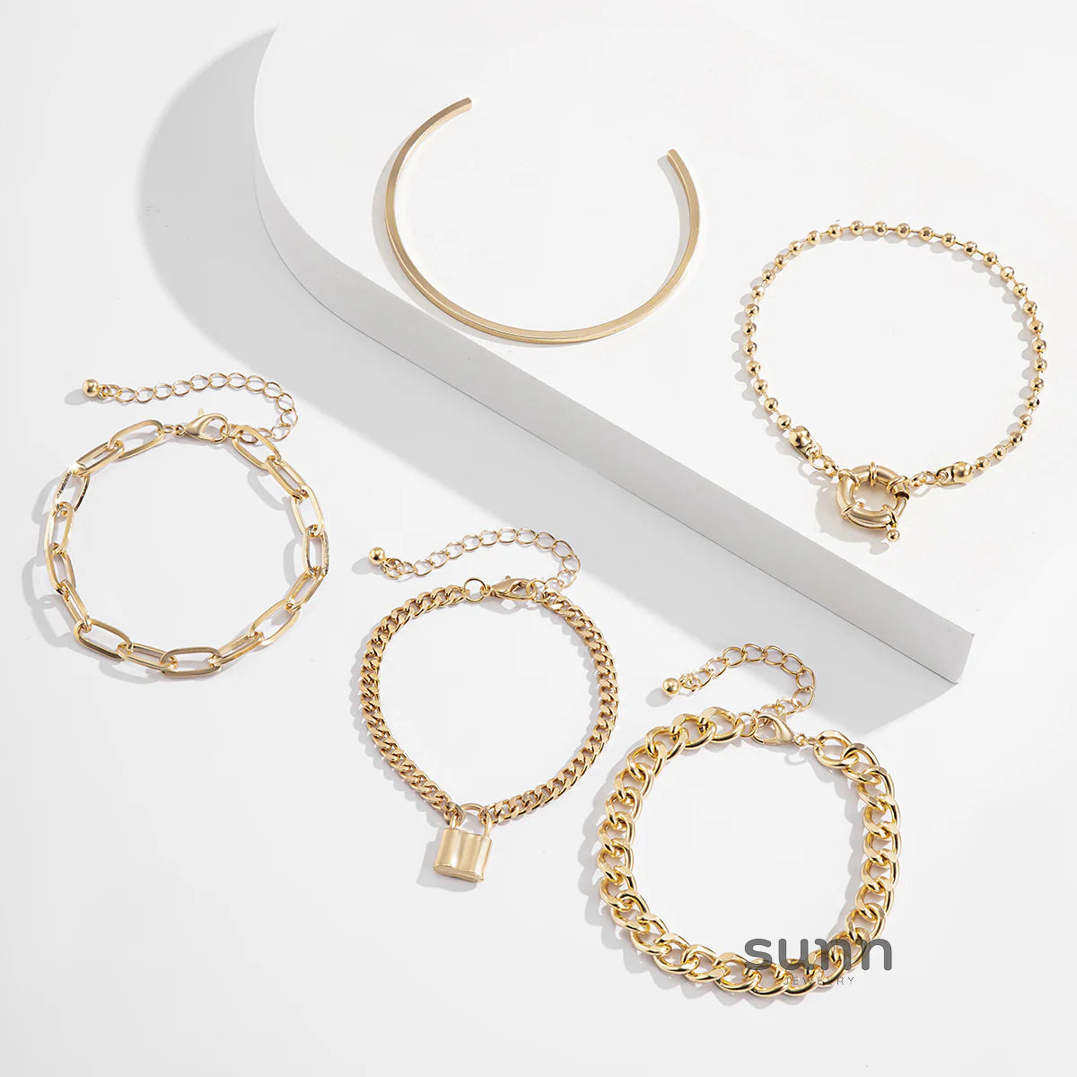 Amaiyah Punk Layered Bracelets Set