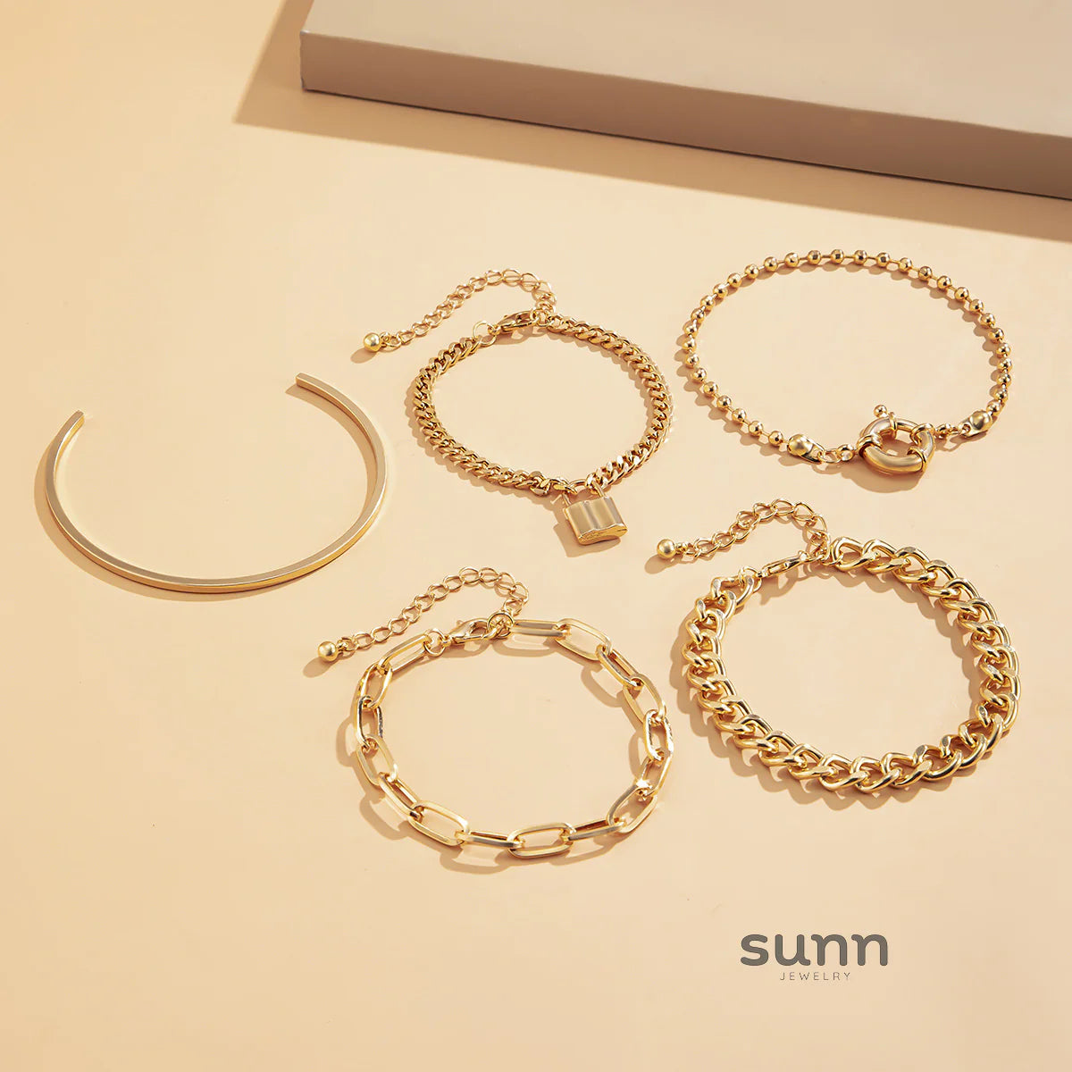 Amaiyah Punk Layered Bracelets Set