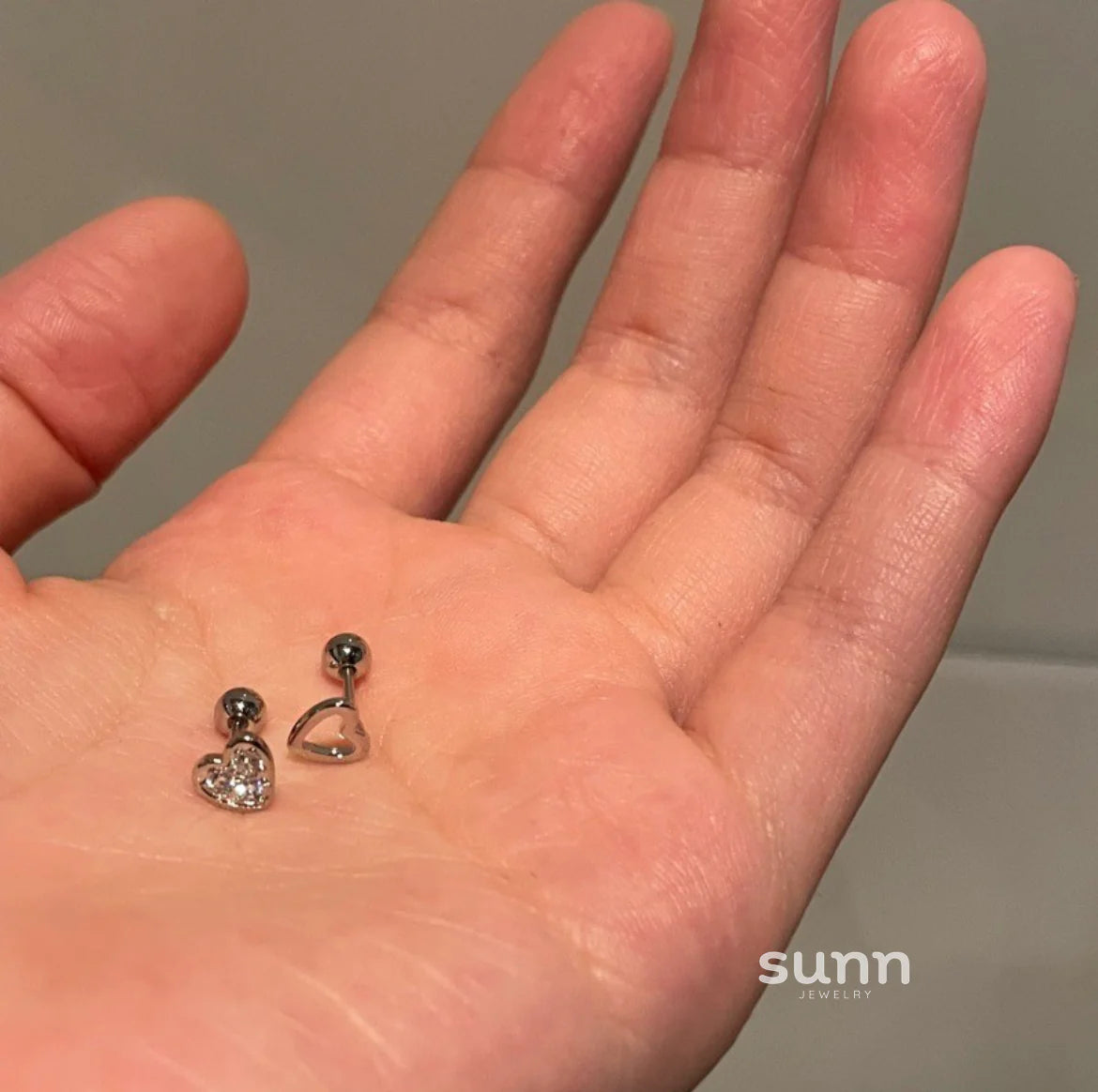 Amalia Asymmetric Heart Stud Earrings