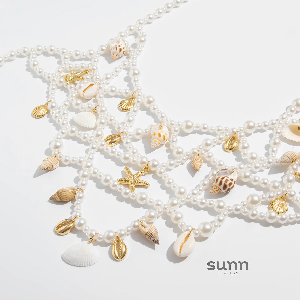 Amalia Seashell Pearl Body Chain