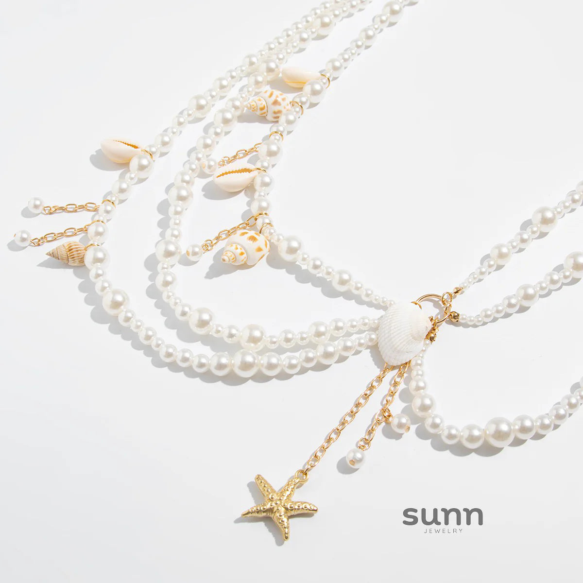 Amalia Seashell Pearl Body Chain
