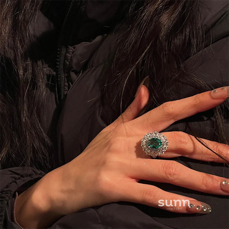 Amanda Ethereal Green Ring