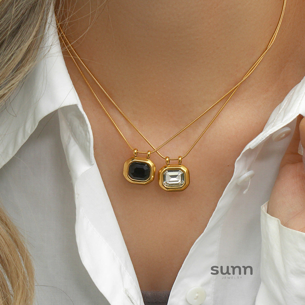 Amanda Gold Zircon Necklace [156XIH5C]
