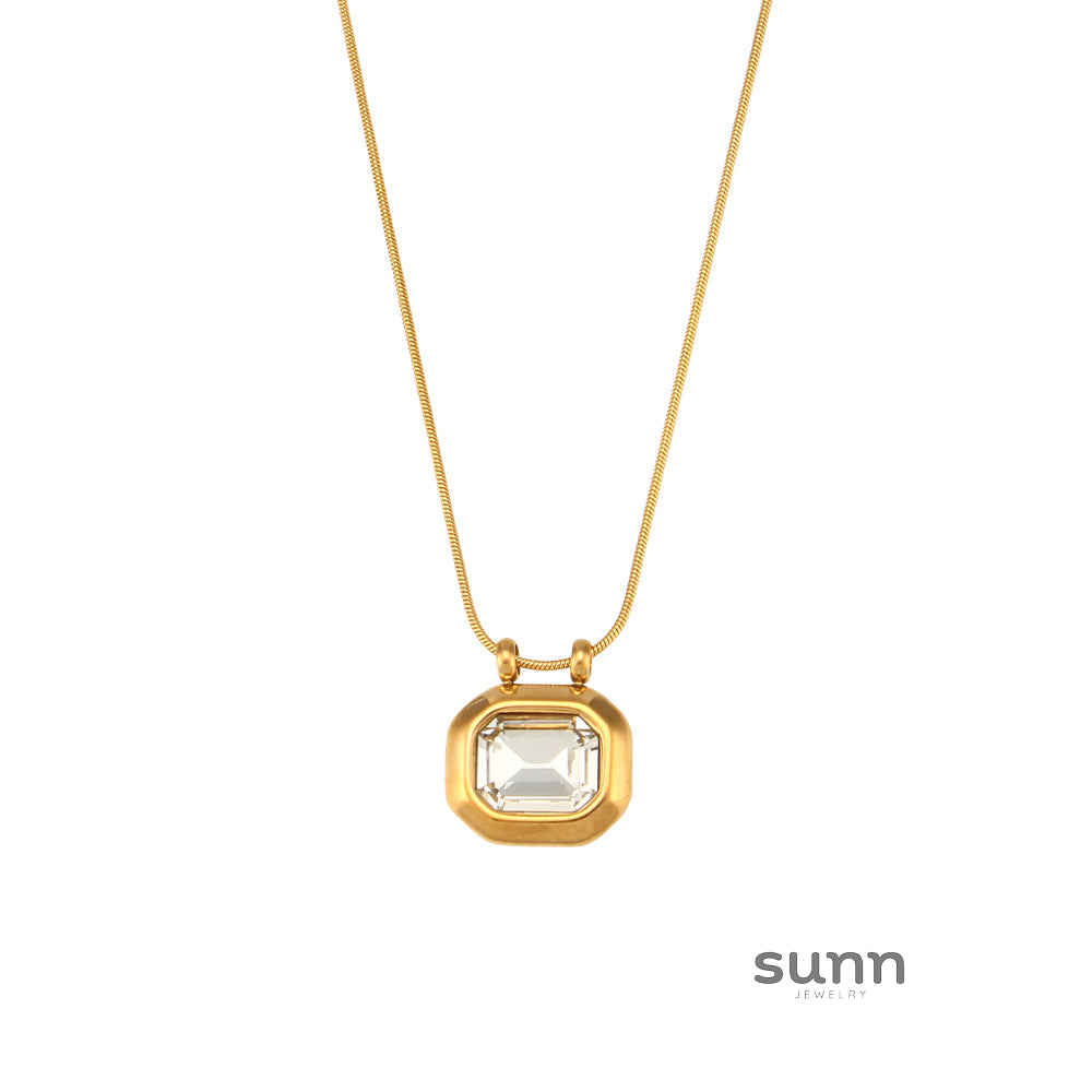 Amanda Gold Zircon Necklace [J5AEHR4P]