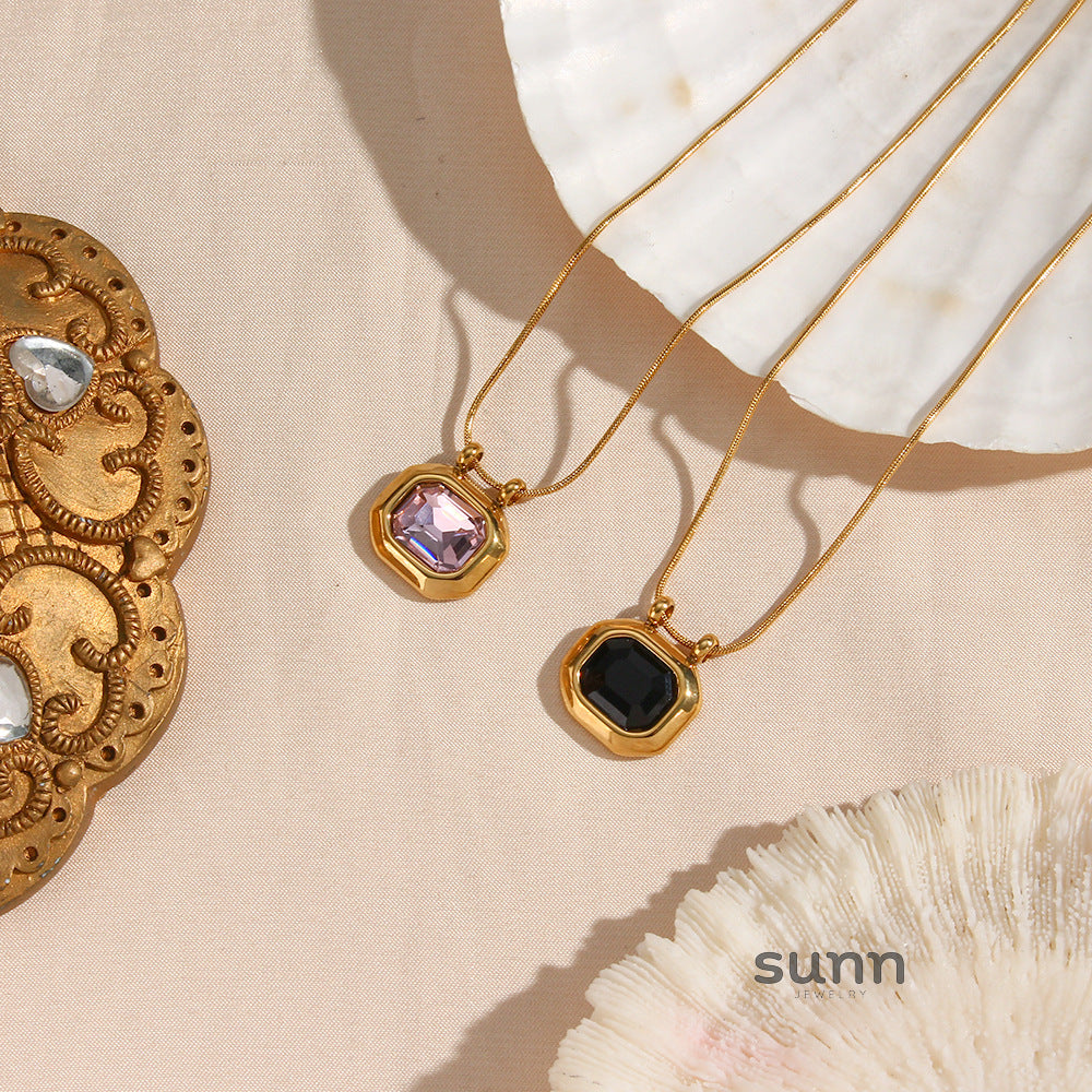 Amanda Gold Zircon Necklace [BTOTAEH0]